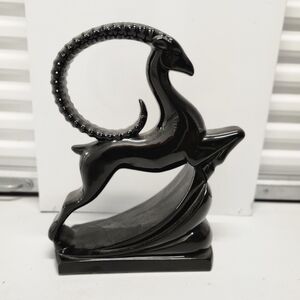 Vintage Heager Black Antelope Sculpture